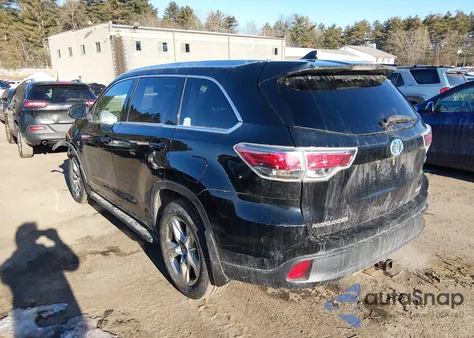 2016 Toyota Highlander Hybrid Limited from USA, damaged, VIN 5TDDCRFH2GS014757